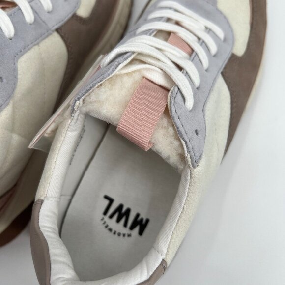 Madewell Women's Kickoff Trainer Sneakers Sherpa-Lined MWL Cloudlift sz 9.5 - Picture 10 of 11